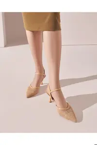 کفش پاشنه کلاسیک نود زنانه اورجینال Hotiç