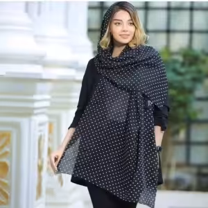 شال نخی منگوله دار توپی