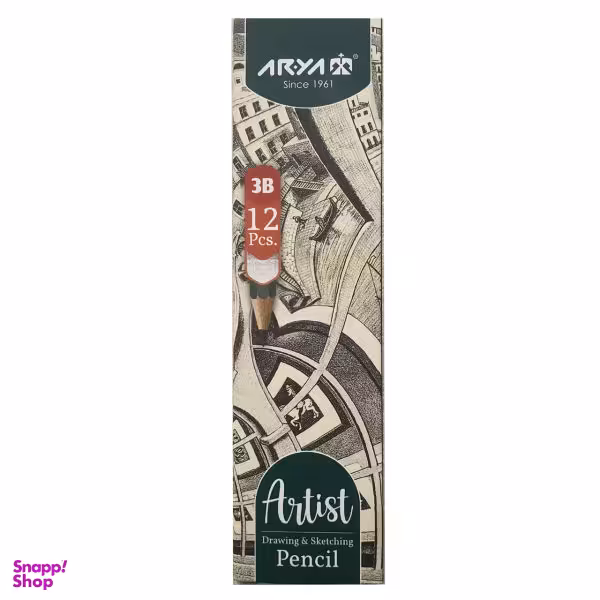 مداد طراحی آریا مدل ARTIST-3B بسته 12 عددی