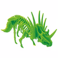 بازی جورچین سه بعدی دایناسور سراپتور سبز صنایع آموزشی