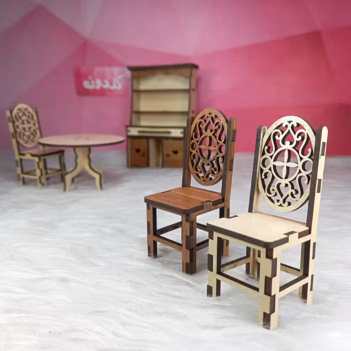 ماکت صندلی-کد14ماکت صندلی چوبی-ماکت صندلی-ماکت صندلی چوبی تکنفره-ماکت گلدونه