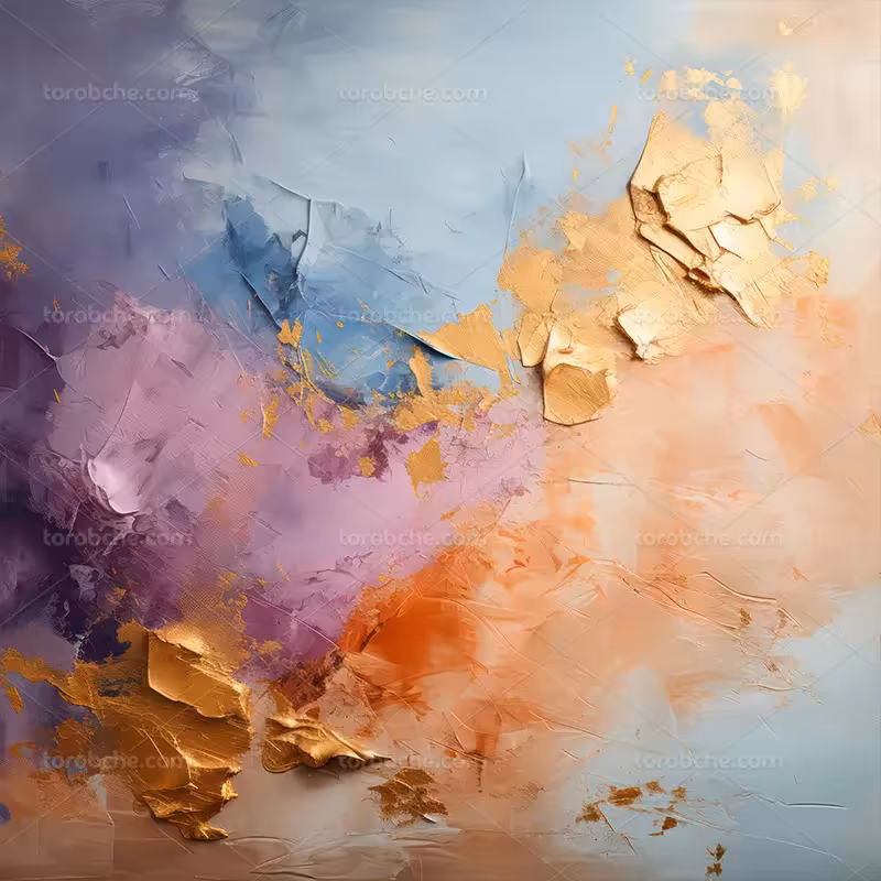 تکسچر گواش طلایی بنفش | گرافیک با طعم تربچه