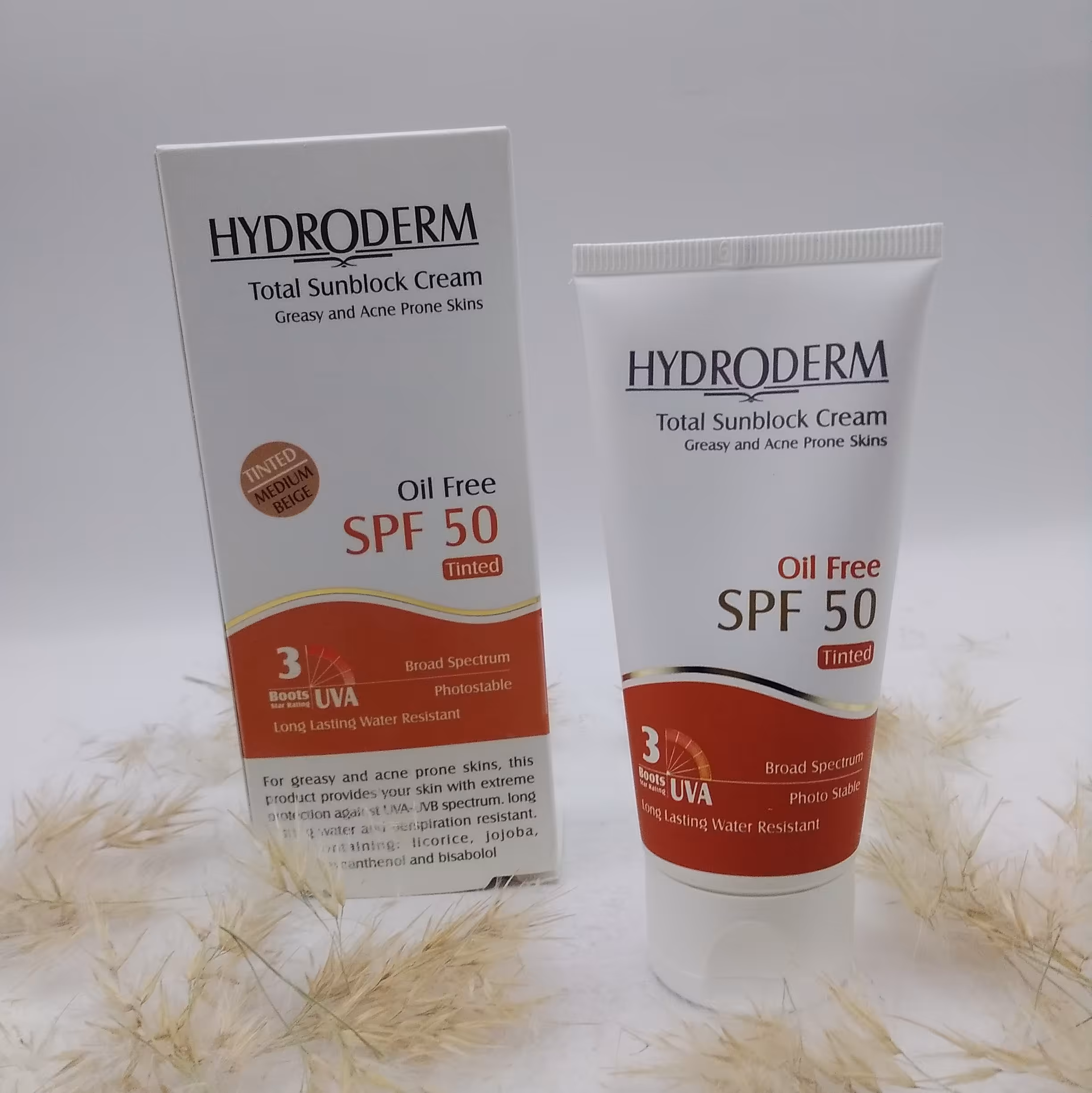 هیدرودرم کرم ضد آفتاب فاقد چربی مخصوص پوست های چرب وجوش دار-spf50-حجم 50 میل