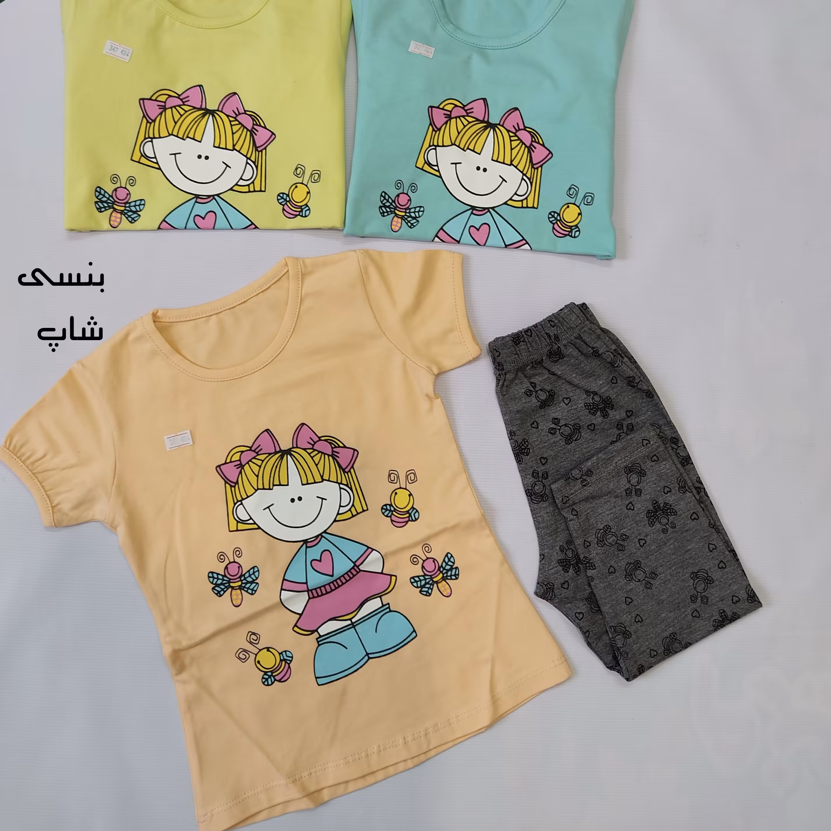 ست دخترانه جنس پنبه سوپر سایز 40