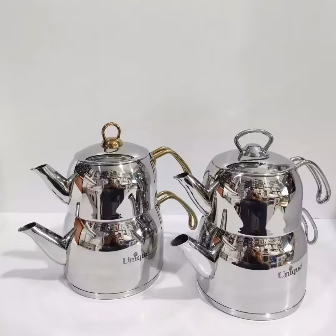 کتری و قوری لوله دار  تمام استیل یونیک