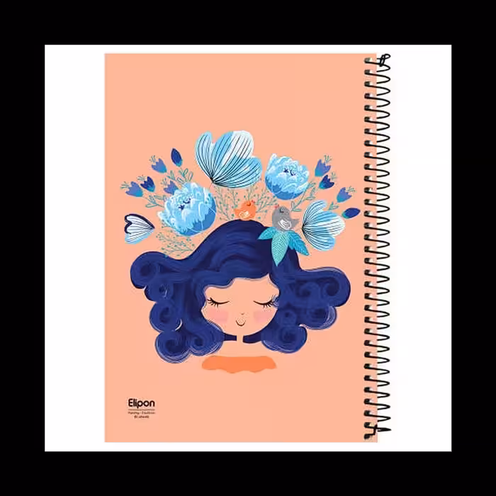 دفتر آ4 خط دار 100 برگ سیمی الیپون جلد سخت