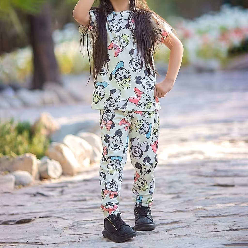 تیشرت شلوار دخترانه اردکی 