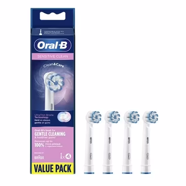 سری مسواک برقی حساس ارال بی 4 عددی Oral-B Sensitive