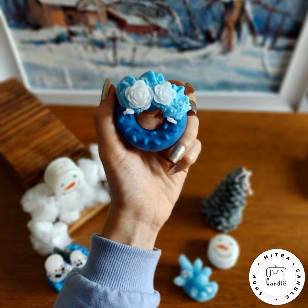 شمع دونات گل