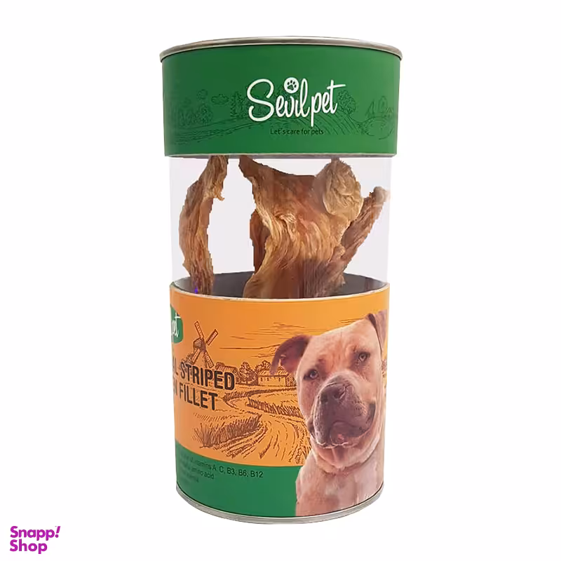 تشویقی سگ سویل پت (Sevil Pet) مدل Striped Chicken Fillet Snack تعداد 10 عددی