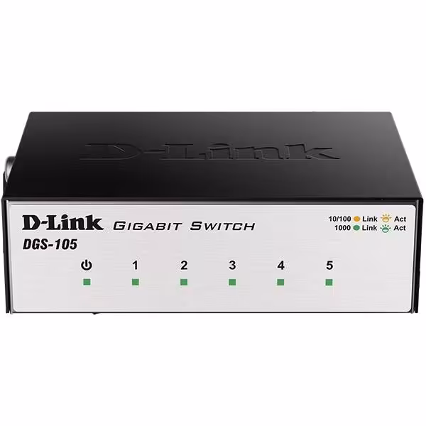 سوییچ 5 پورت گیگابیت و دسکتاپ دی-لینک مدل DGS-105