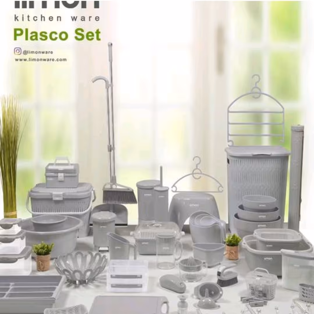 سرویس جهیزیه لیمون 58 پارچ دارای رنگ بندی 