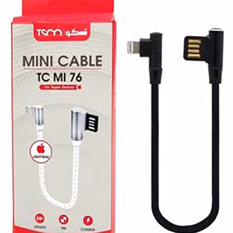 کابل مینی آیفونی TSCO TC MI 76 20cm دو سر L کدez8