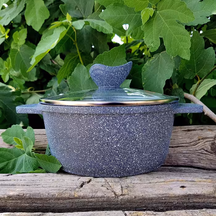 قابلمه گرانیتی سایز 20 پیلو PILAU مدل اسنوهپی خاکستری ارسال رایگان