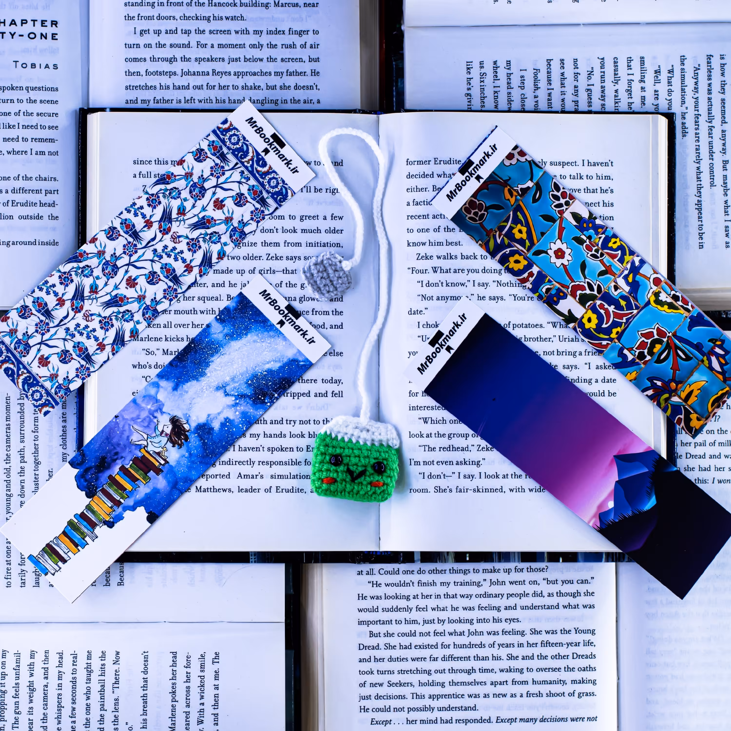 بوکمارک و نشانگر کتاب دارای تخفیف (پک 5 عددی بوکمارک کد 010)