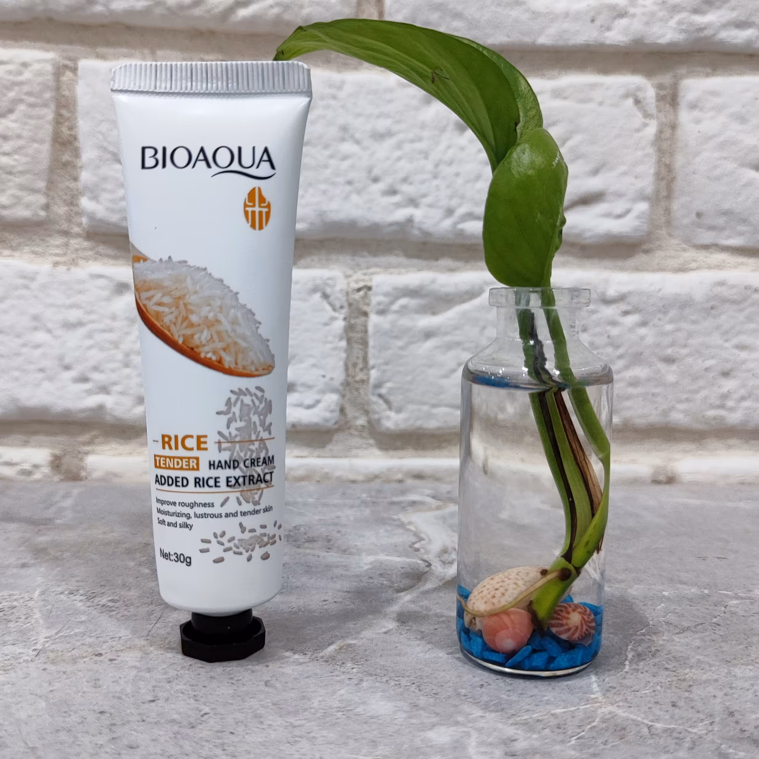 کرم مرطوب کننده دست برنج خام بیوآکوا(30گرمی)اورجینال