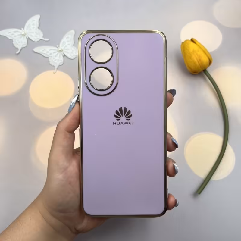 قاب گوشی Honor X7 4G آنر ژله ای مای کیس طرح Gold Line دور طلایی یاسی کد 68528