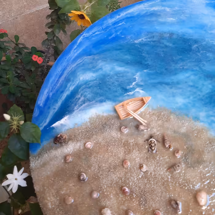 تابلو رزین دریا