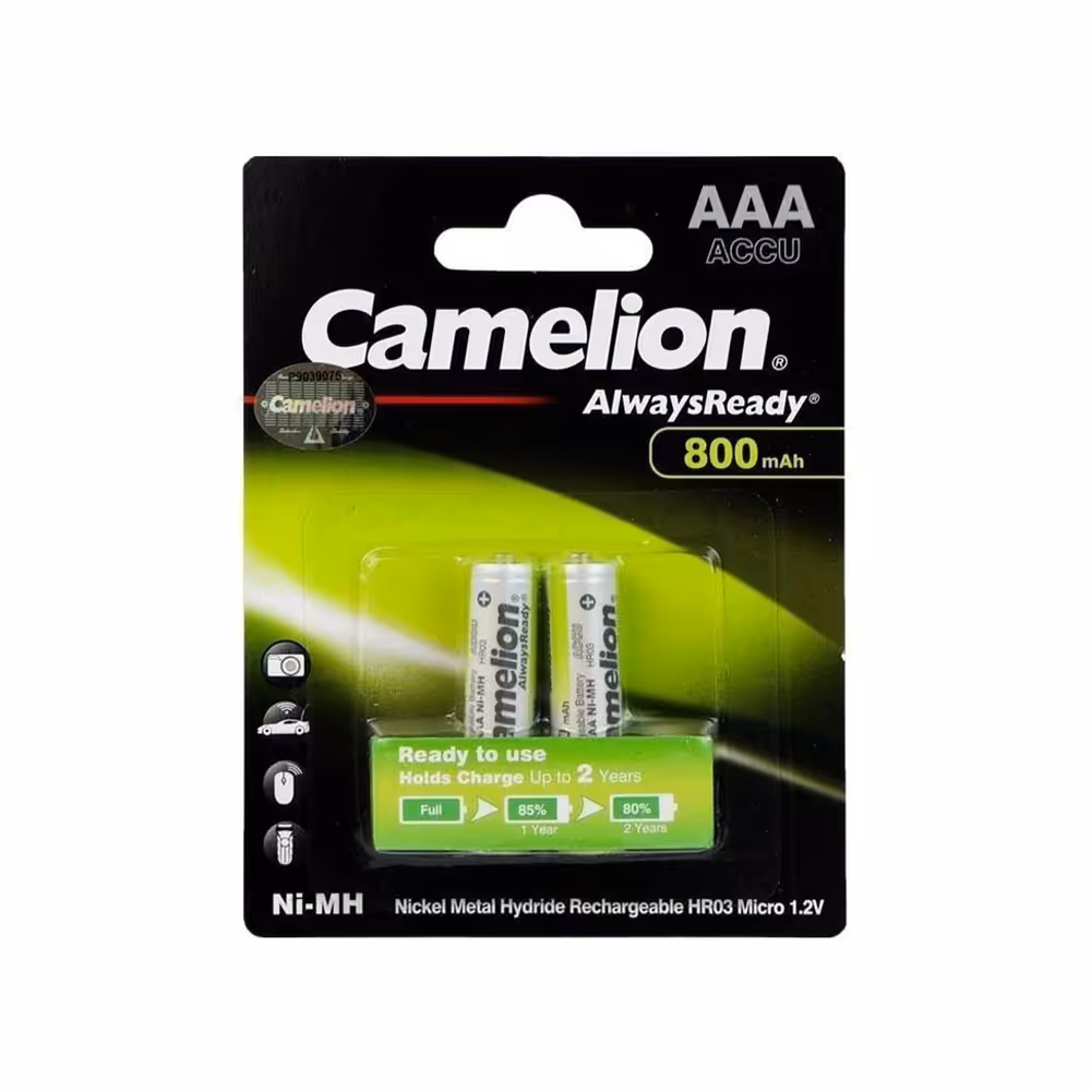 باتری قلمی قابل شارژ کملیون AlwaysReady 800mAh بسته 2 عددی