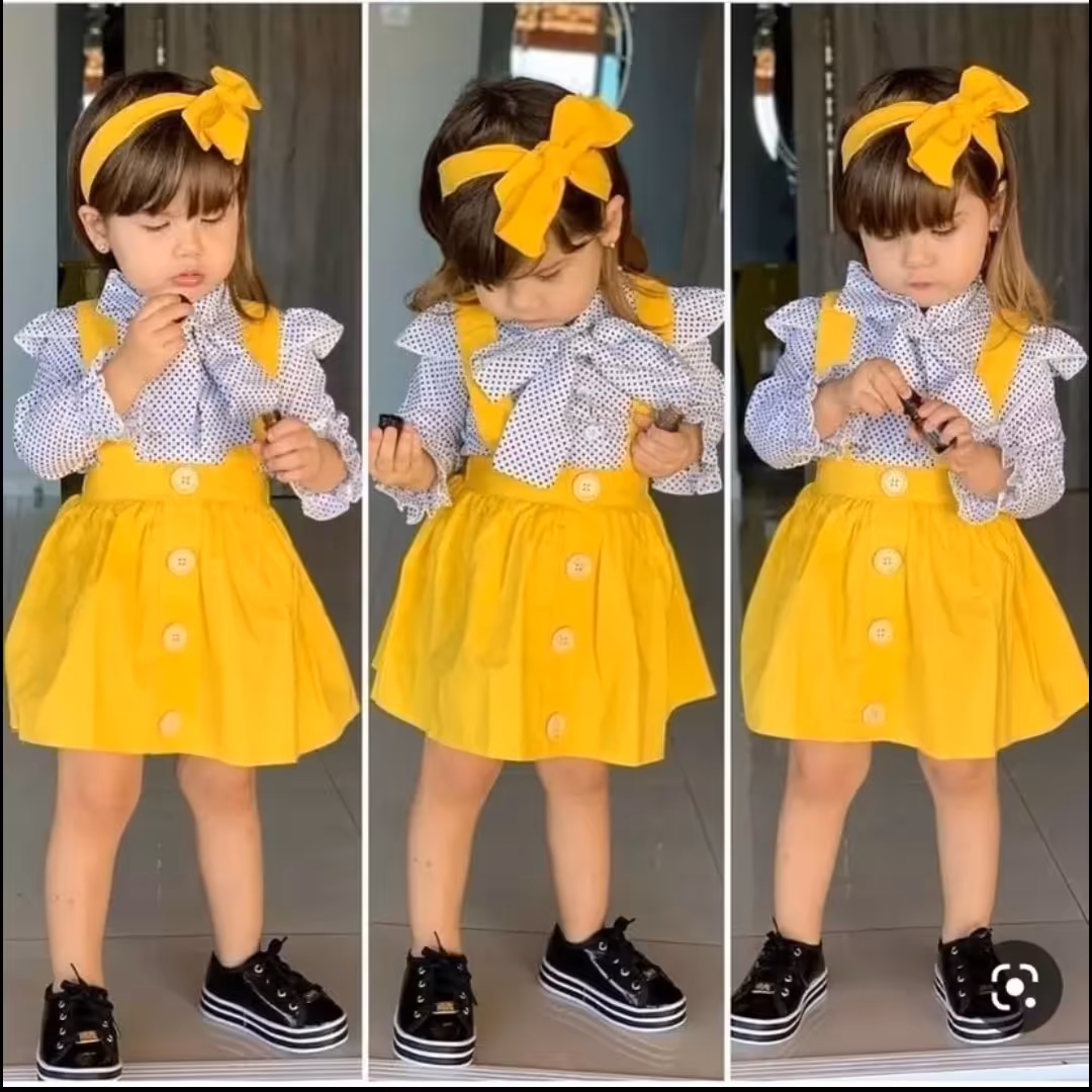 لباس بچگانه ست شومیز و بیلر دامن دخترانه