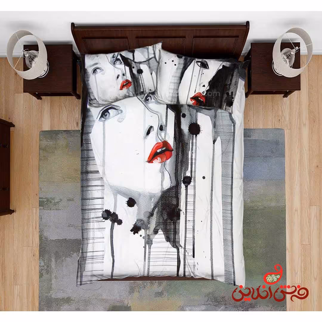 روتختی طرح نقاشی چهره آبرنگی کد 2862