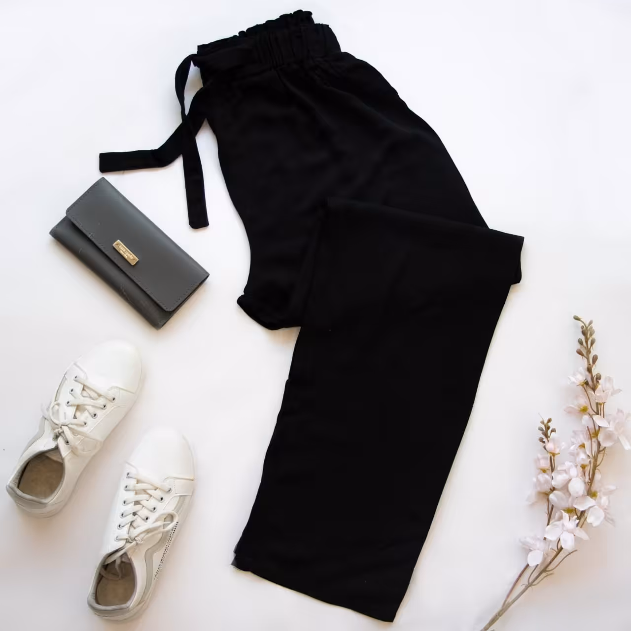 شلوار زنانه لنین مشکی سایز 40 تا 50