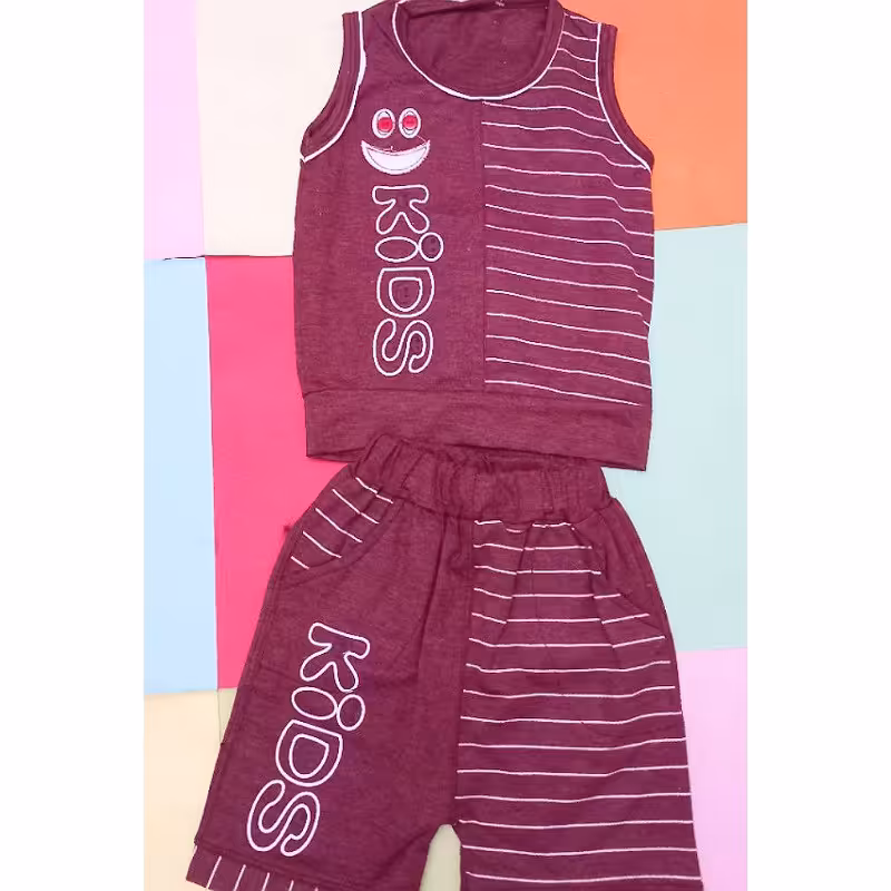 تاپ وشلوارک پسرانه ملانژ کشی 9تا12ماه