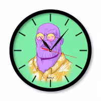 ساعت دیواری راویتا مدل انتقام جویان کد 3373  در رنگ های مشکی و سفید 