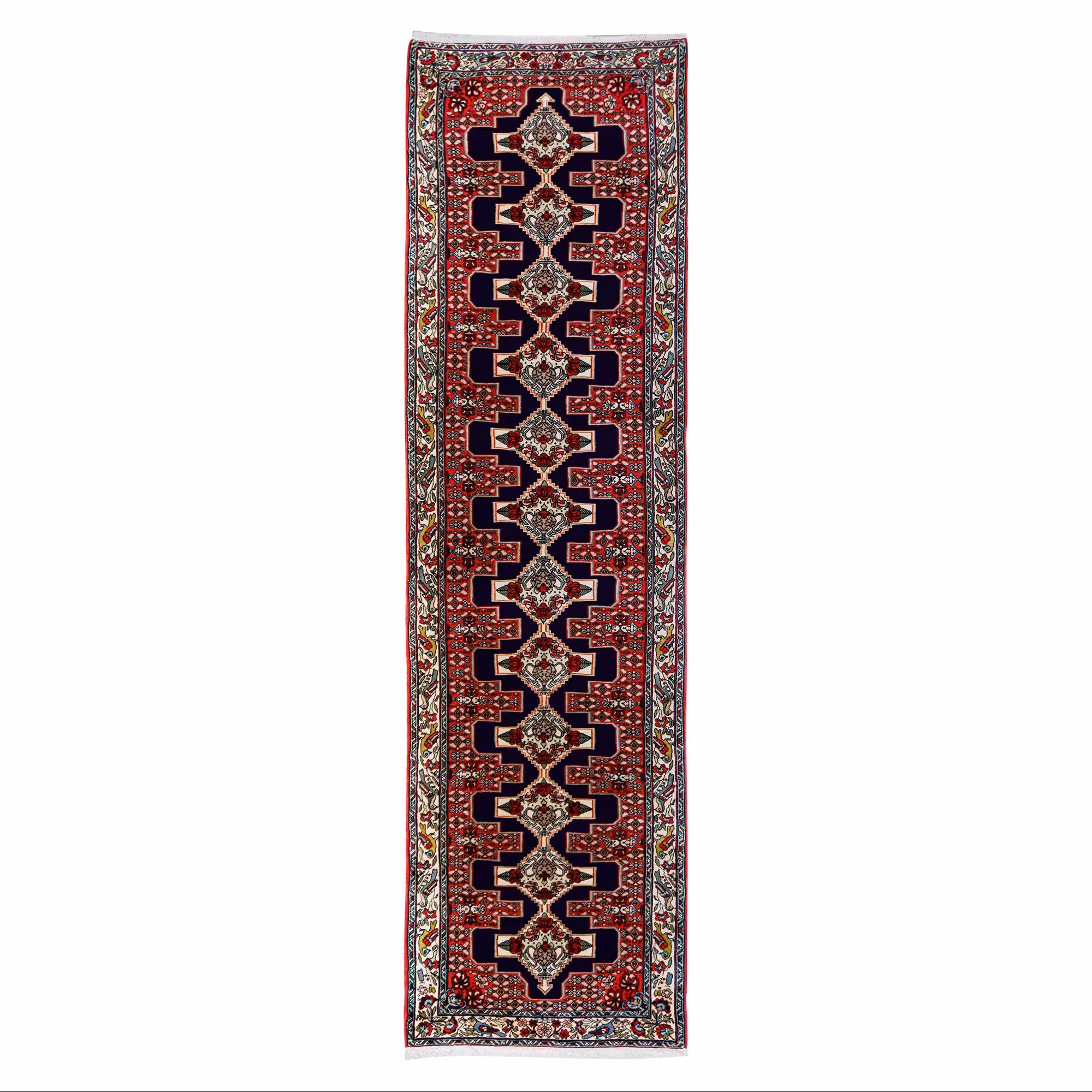 کناره دستبافت بیجار  طرح گل سرخ