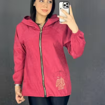مانتو کتی زنانه میکرو مدل میکرو بارانی گلدوزی چتر33782