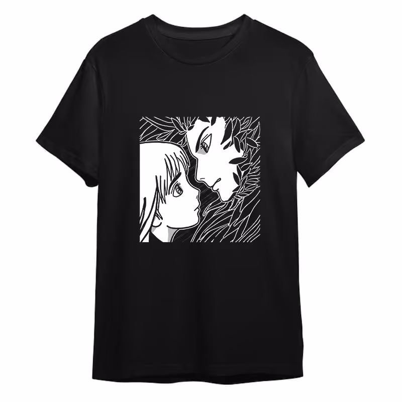 تیشرت مشکی انیمه طرح قلعه متحرک هاول (چاپ طرح دلخواه)