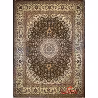 فرش ماشینی شاهکار صفویه 2999 قهوه ای