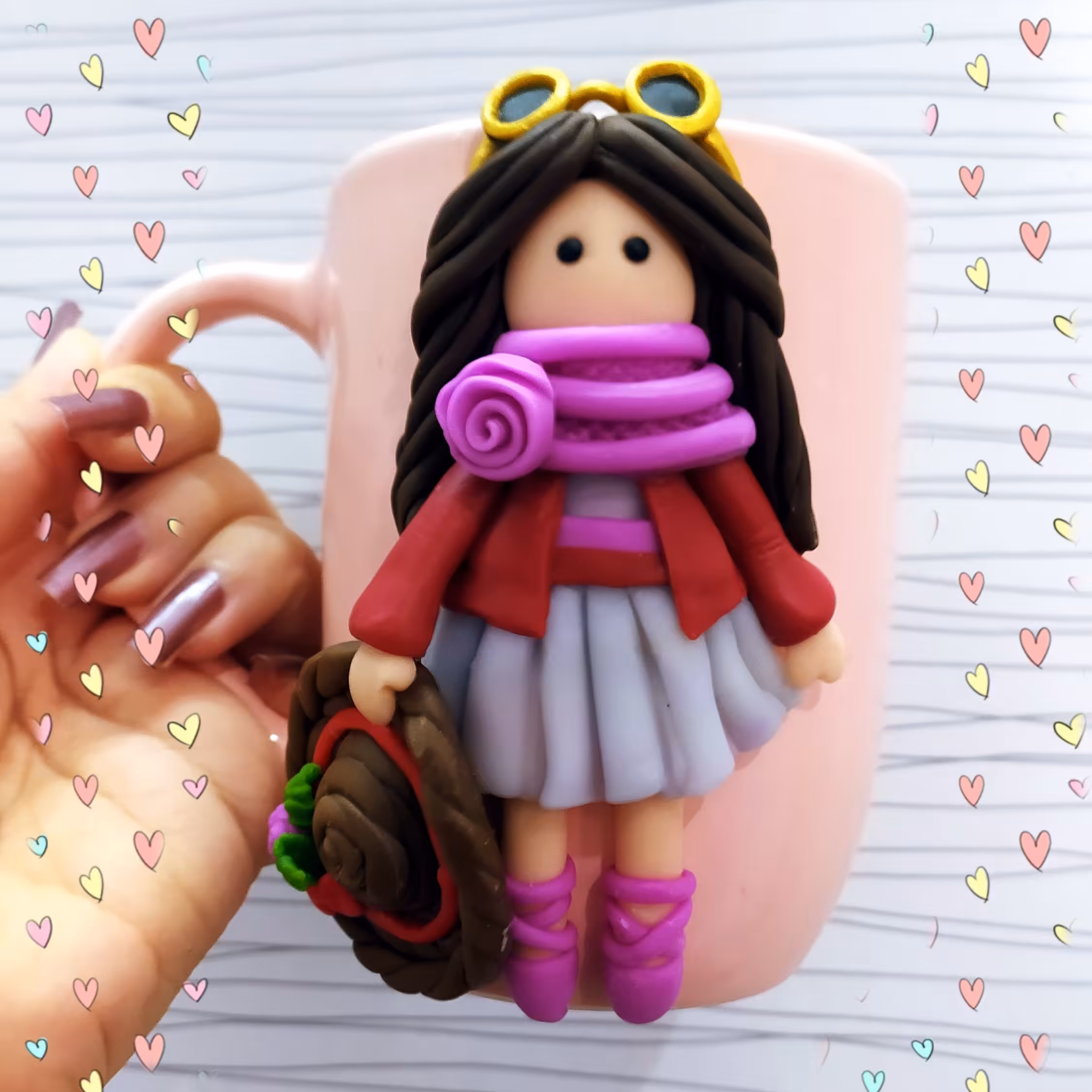 ماگ عروسکی دست ساز و قابل شستشو