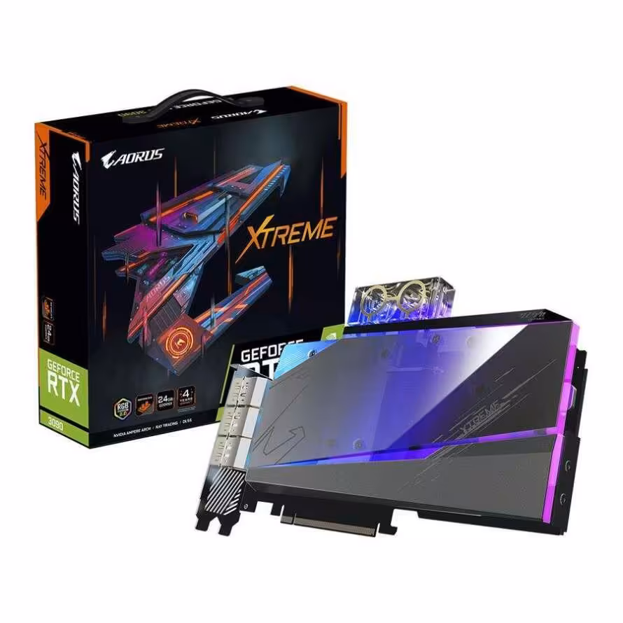 کارت گرافیک گیگابایت AORUS RTX 3090 XTREME WATERFORCE WB 24G