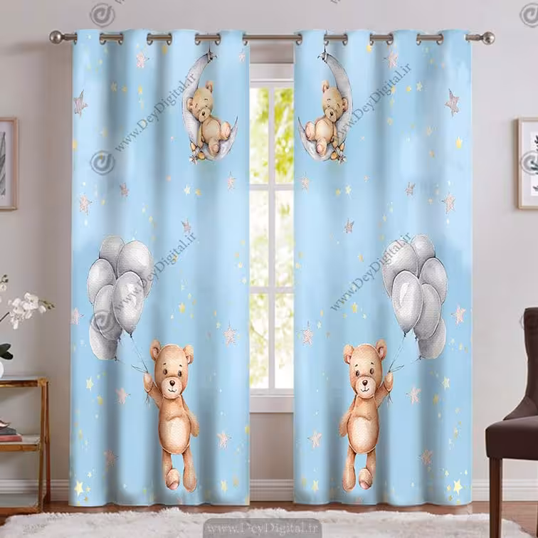 پرده پانچی اتاق کوک خرسی PK-4541