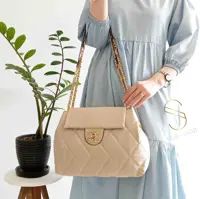 کیف دوشی سایز بزرگ  زنانه با دو بند بلند دستی و دوشی طرح برند شنل