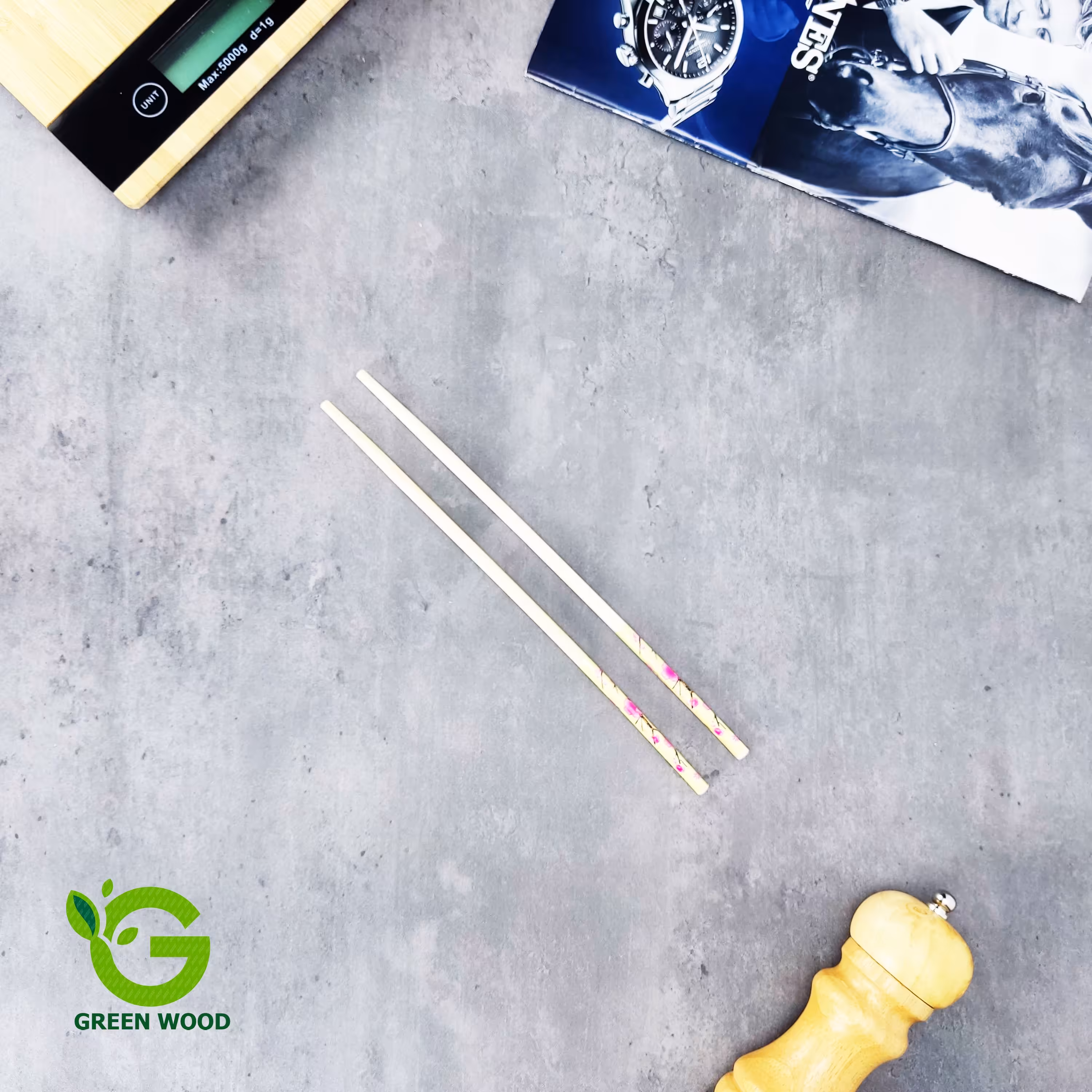 چاپستیک چوبی بامبو ( چوب غذاخوری ) بسته 2 عددی کد Gw24020