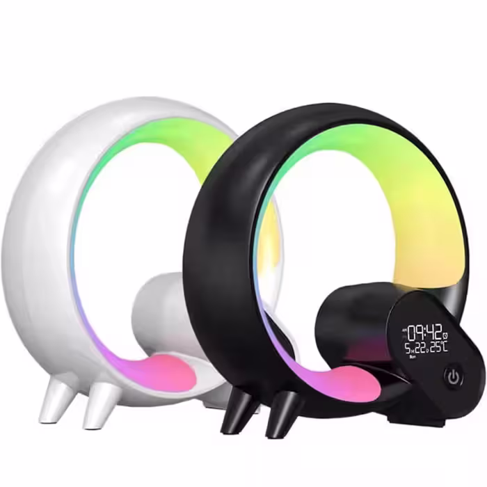 چراغ خواب و ساعت زنگ‌دار رومیزی Smart Q Led