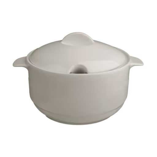 سوپ خوری گرد درب دار سفيد HR69 رليف چینی تقدیس