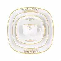 سرویس چینی زرین 12 نفره 98 پارچه مونت کارلو طلایی درجه عالی