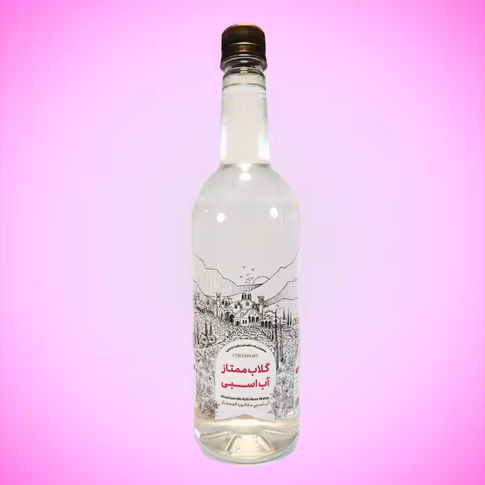 گلاب ممتاز دو آتیشه آب اسبی(عیار 24) یک لیتری با نشان سیب سلامت محصولی از قمصر