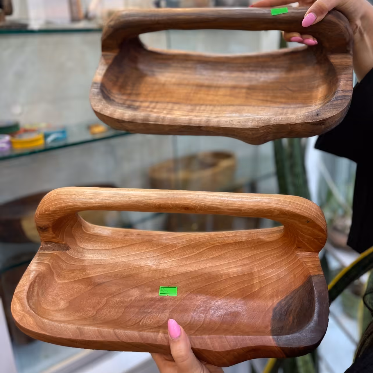 شیرینی خوری دسته دار چوبی