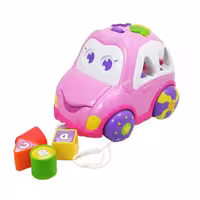 جورچین  موزیکال  کودک طرح ماشین صورتی مدل winfun 006590