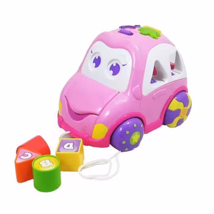 جورچین  موزیکال  کودک طرح ماشین صورتی مدل winfun 006590