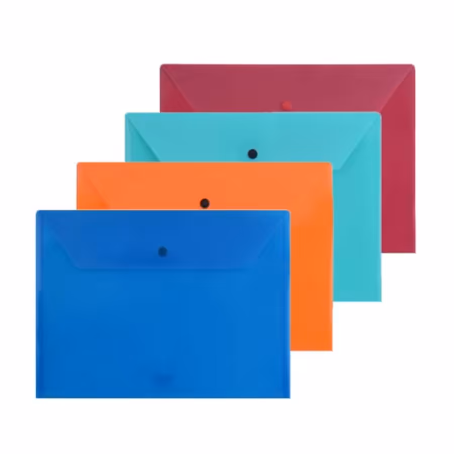 پاکت دکمه دار A4 مات پاپکو