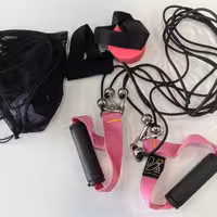 کش تمرین 3 رشته اعلا  دسته TRX کارابین فلزی قابلیت تنظیم 