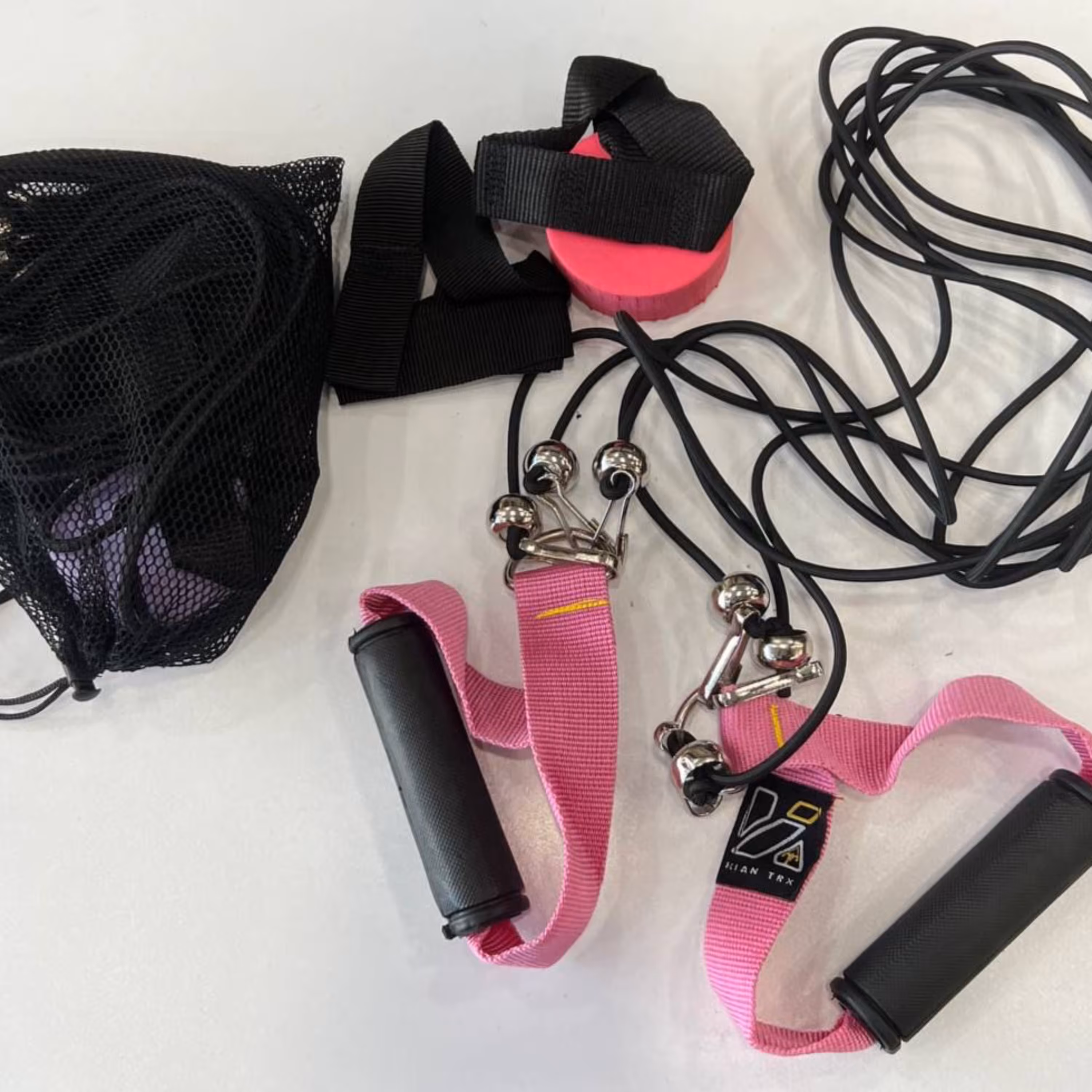 کش تمرین 3 رشته اعلا  دسته TRX کارابین فلزی قابلیت تنظیم