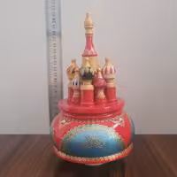 کلیسای سن باسیل مسکو موزیکال  - سوغات وارداتی از روسیه - رنگ و طرح در تصویر 