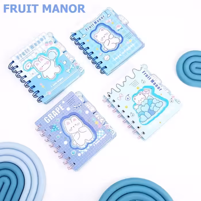 دفترچه سیمی 80 برگ طرح خرس و خرگوش