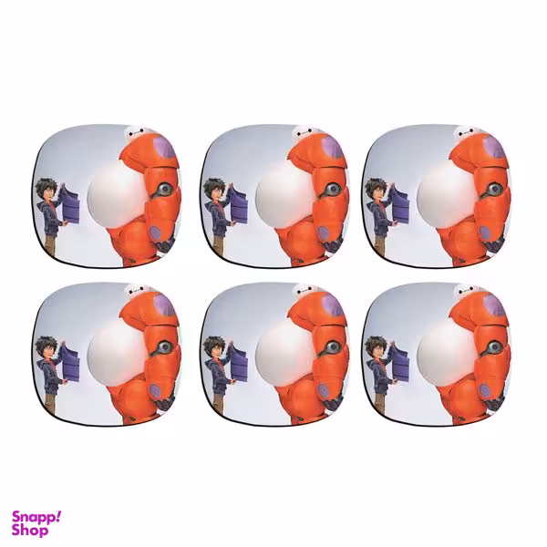 زیر لیوانی ترمه طراحان ایده مدل Big Hero انیمیشن کد CFP1390 بسته 6 عددی